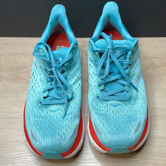 HOKA ONE ONE W CLIFTON 8 - Watercolor / Eggshell / Blue, WOMENS SIZE 8 US - Picture 5 of 11